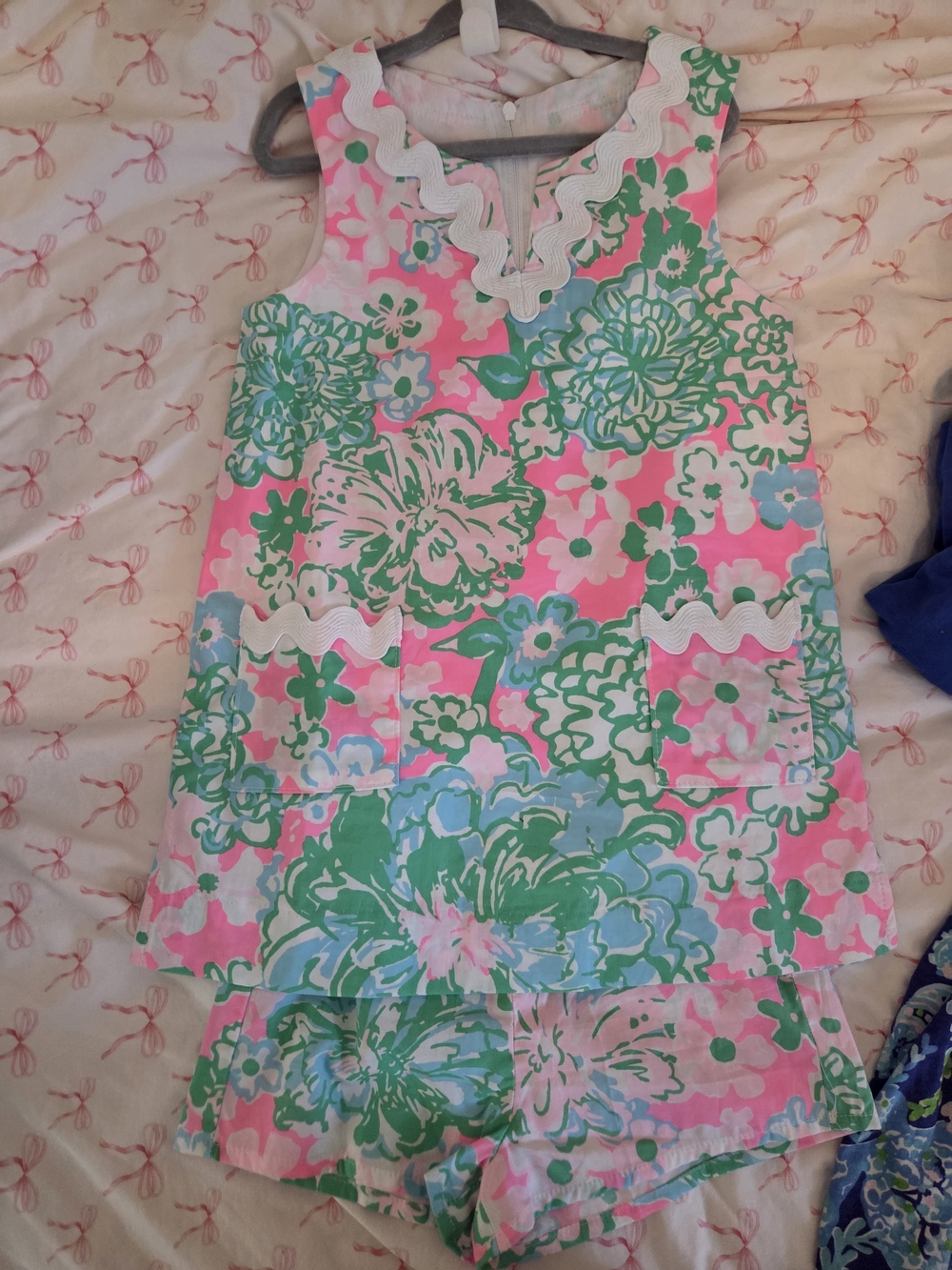 Lilly Pulitzer Pink Green Blue Floral Girls Matching Set